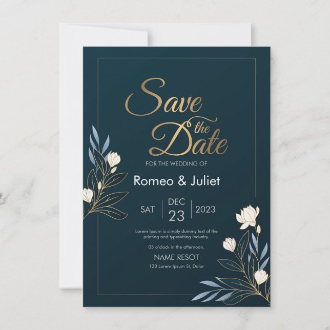 Simple and Wonderful Wedding Invitation (Front)