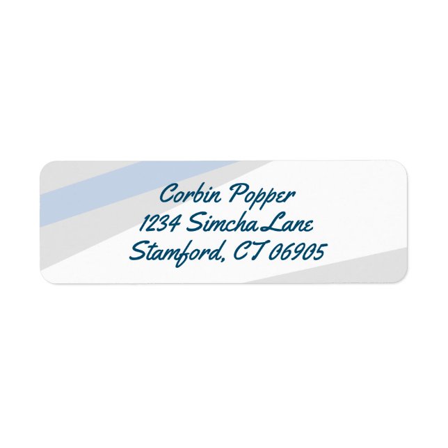 Simple Angles Ice Blue Return Address Labels (Front)