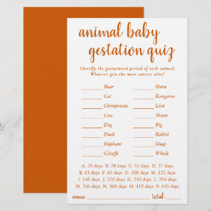 Simple Animal Baby   Fall Orange Gestational Game