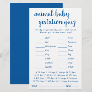 Simple Animal Baby   French Blue Gestational Game