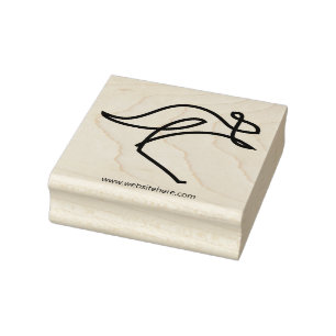 Simple Animal Kangaroo Rubber Stamp