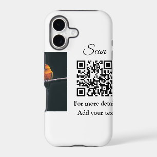 Simple animal name details QR code add text photo 