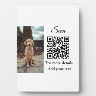 Simple animal name details QR code add text photo Plaque