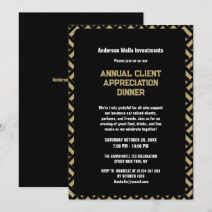 Simple Annual Client Appreciation Dinner Party   Invitation