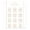Simple Antique Gold Monogram Wedding Seating Chart