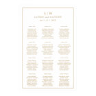 Simple Antique Gold Monogram Wedding Seating Chart