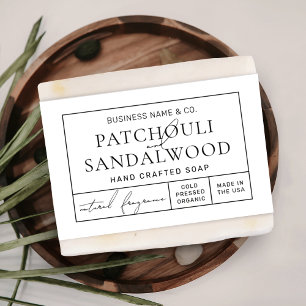 Simple Apothecary Soap Bar Belly Band Wrap Label