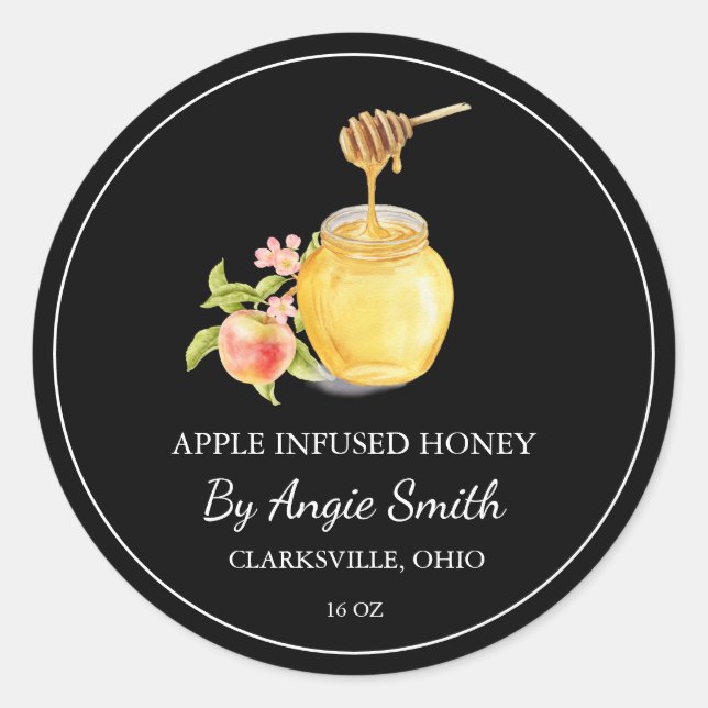 Simple Apple Infused Honey Label (Front)