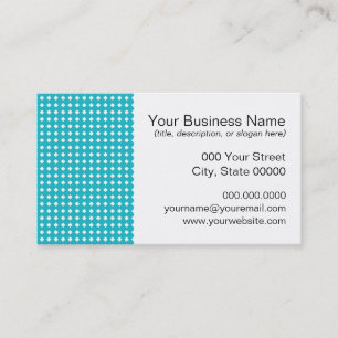 Simple Aqua White Geometric Pattern - Diamonds Business Card