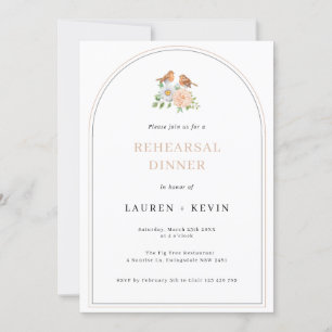 Simple arch love birds rehearsal dinner