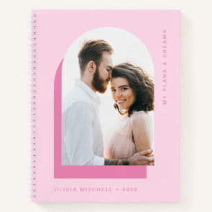Simple Arch   Modern Blush and Pink with Photo Notebook
