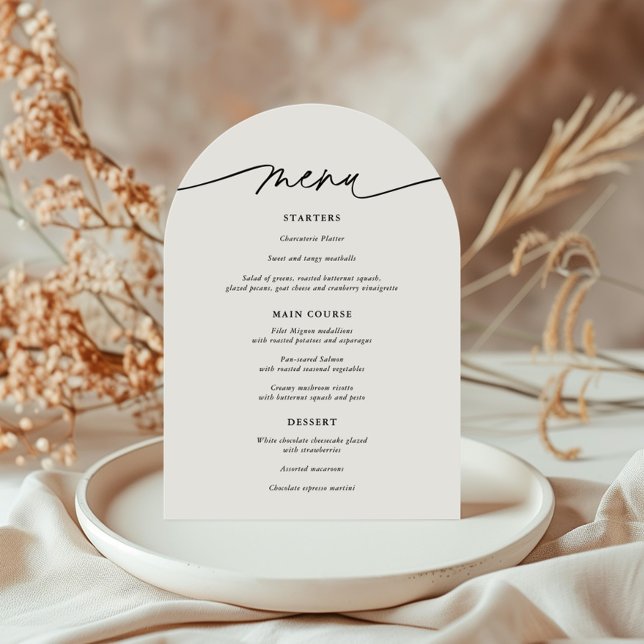 Simple Arch Wedding Menu Card (Creator Uploaded)