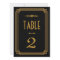 Simple Art Deco Black Wedding Table Numbers