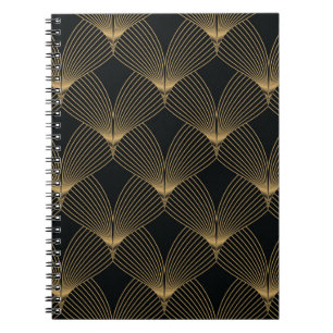 simple art deco pattern geometric notebook