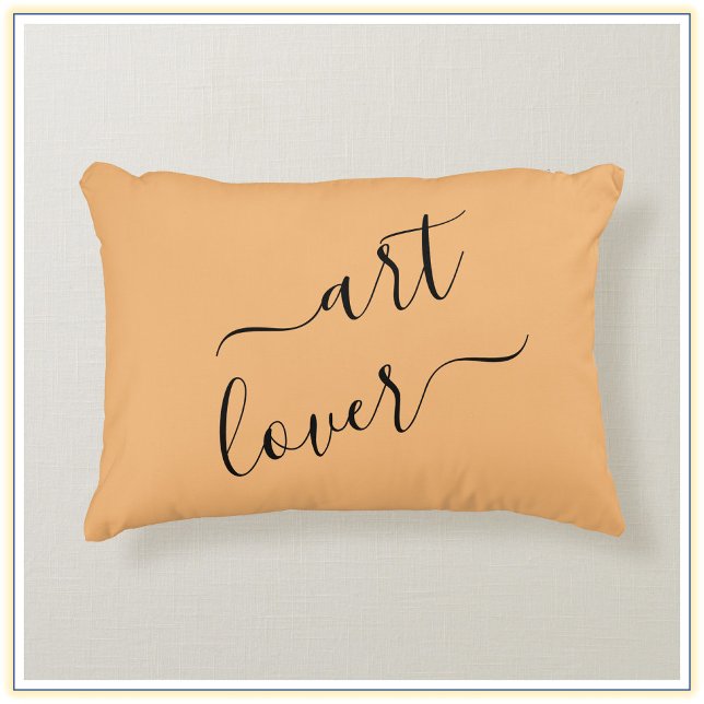 Simple Art Lover Minimalist Design Accent Pillow (Creator Uploaded)