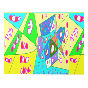 Simple art themed colours patterns on a note book