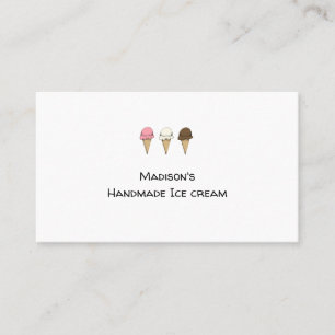 Simple Artisan Ice Cream Maker Customisable Business Card