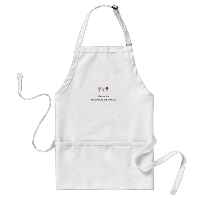 Simple Artisan Ice Cream Maker Customisable Standard Apron (Front)
