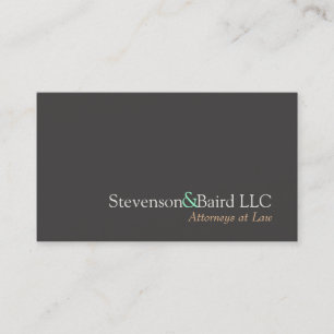 Simple Attorney at Law Business Card