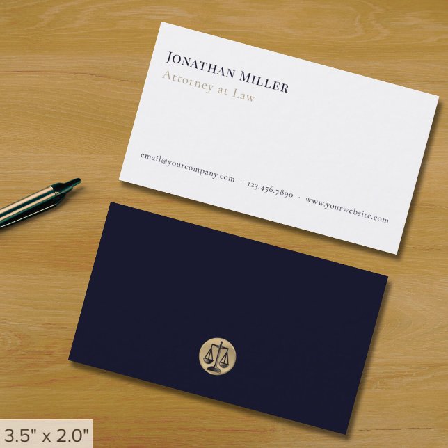 Simple Attorney at Law Business Card (Creator Uploaded)