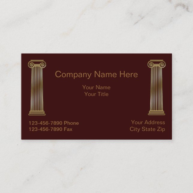 Simple Attorney Business Card (Front)