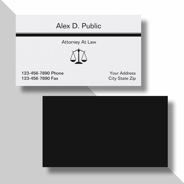 Simple Attorney Business Card (Creator Uploaded)