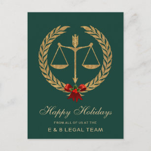 Simple Attorney Christmas Holiday Postcard
