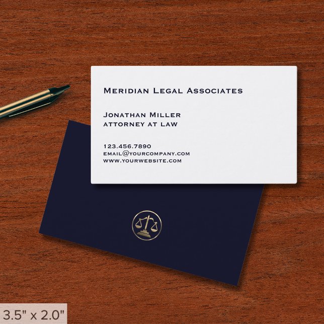 Simple Attorney Lawyer Legal Business Card (Creator Uploaded)