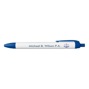 Simple Attorney Promotional Black Ink Pen