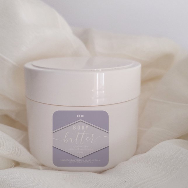 Simple attractive modern script body butter   square sticker (Creator Uploaded)