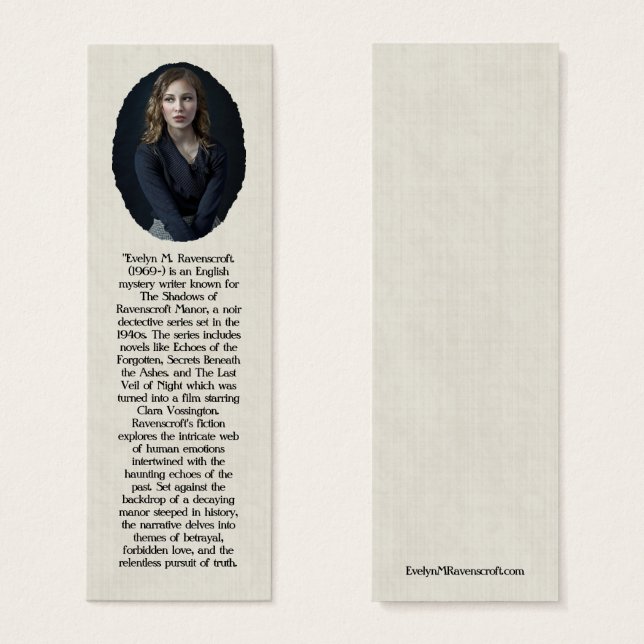 Simple Author Bio Promotional (Front & Back)