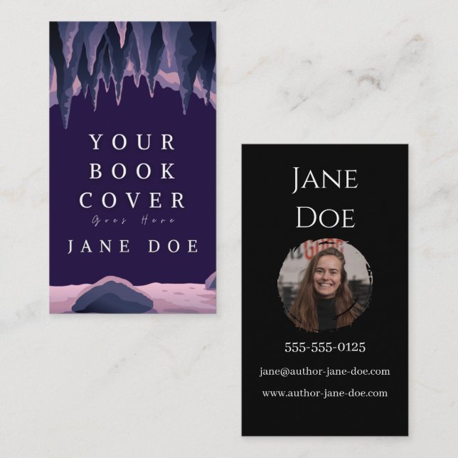 Simple Author Book Cover Customisable Business Card (Front/Back)