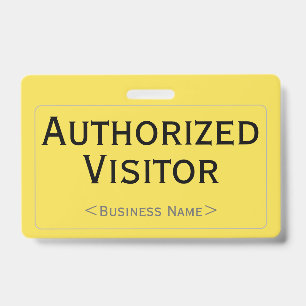 Simple "Authorised Visitor" Badge ID Badge