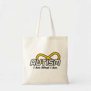 Simple Autism with Infinity Knot and Subtitle Tote Bag