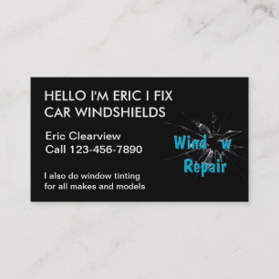 Simple Auto Glass Business Cards