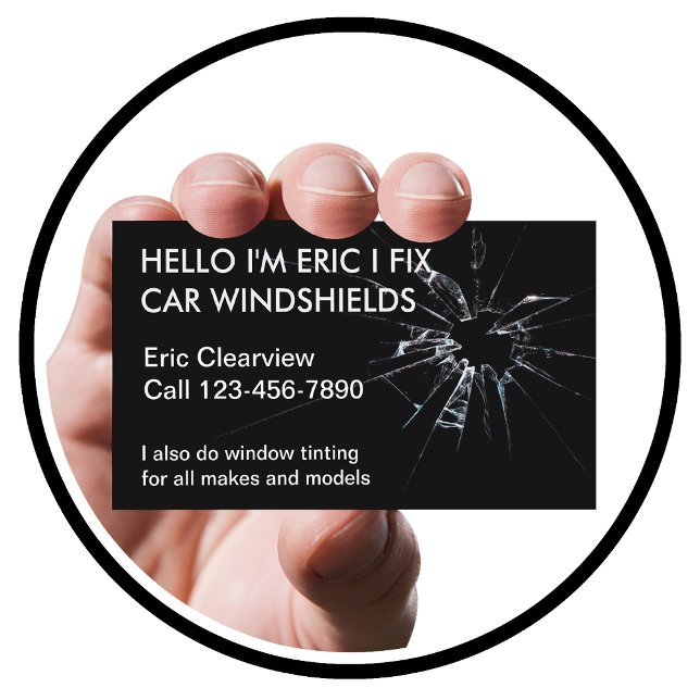 Simple Auto Glass Business Cards (Creator Uploaded)