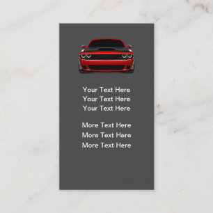 Simple Automotive Business Cards Vertical
