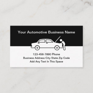 Simple Automotive Service Business Cards