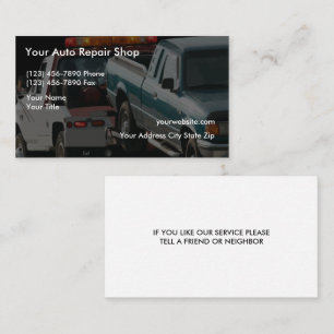 Simple Automotive Towing Business Cards