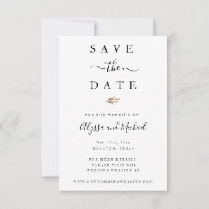 Simple Autumn Foliage Save The Date Card