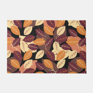 Simple Autumn Leaves Dark Doormat