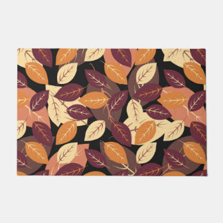 Simple Autumn Leaves Dark Doormat