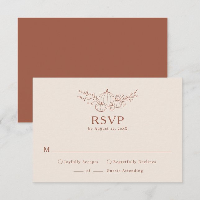 Simple Autumn RSVP Card (Front/Back)