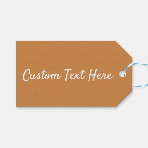 Simple autumn solid colour plain pastel copper gift tags