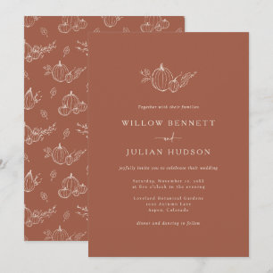 Simple Autumn Wedding Invitation