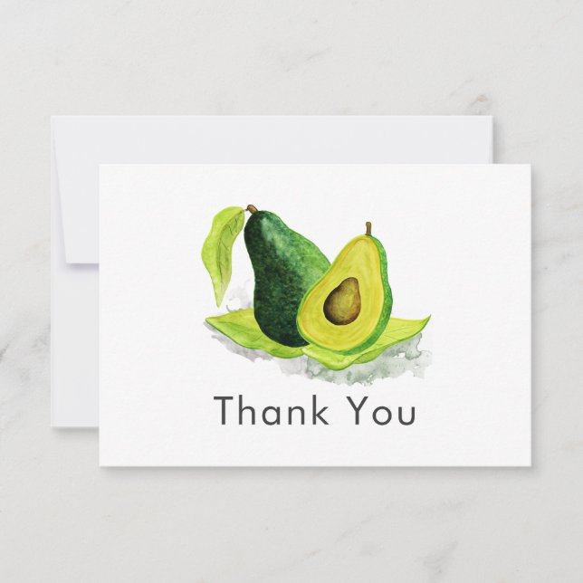 Simple Avocado Still Life Thank You (Front)