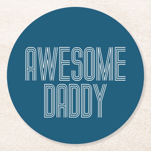 Simple Awesome Daddy Father's Day | Coaster (Front)
