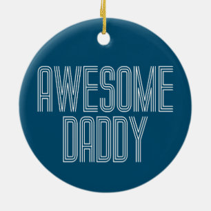Simple Awesome Daddy Father's Day Ornament