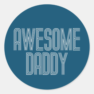 Simple Awesome Daddy Father's Day Sticker