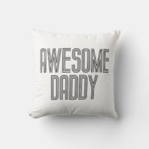 Simple Awesome Daddy Father's Day   Throw Pillow